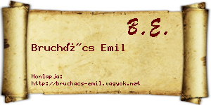 Bruchács Emil névjegykártya